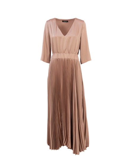 Shop FABIANA FILIPPI  Abito: Fabiana Filippi abito in raso plissé.
Abito in raso plissé.
Scollo a V. 
Maniche a 3/4.
Raso plissé.
Lunghezza midi.
Composizione: 100% Poliestere.
Fabbricato in Italia.. ABD213F154H719-1248